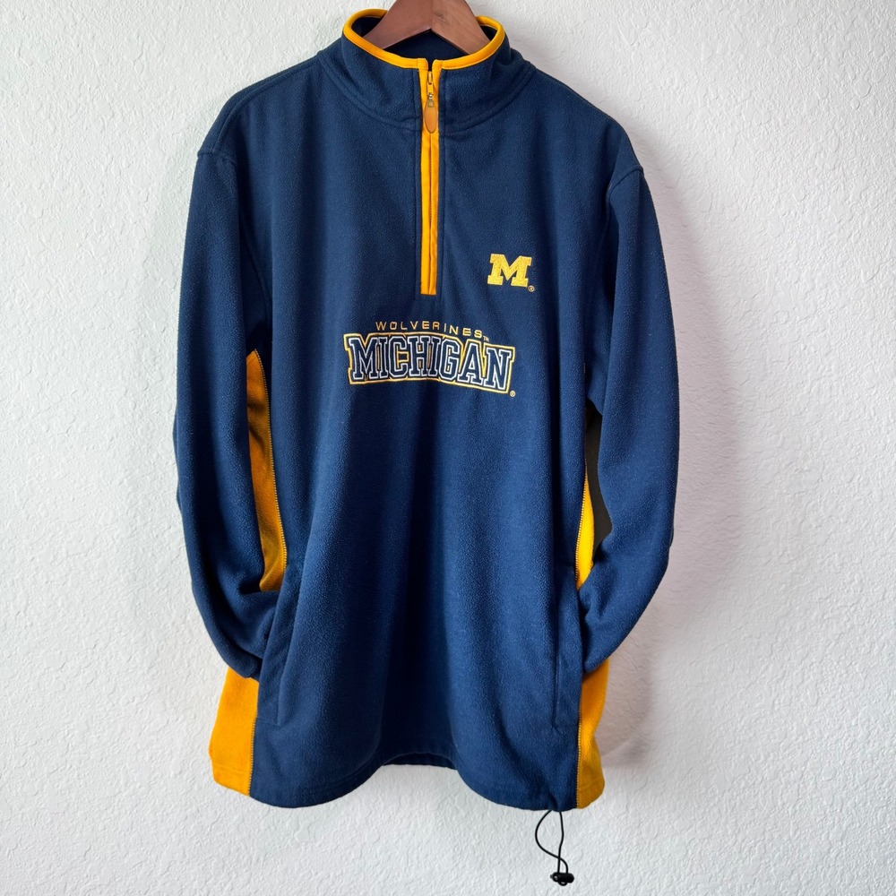 NCAA Michigan Wolverines VF Imagewear Navy Blue Quarter Zip Fleece Pullover